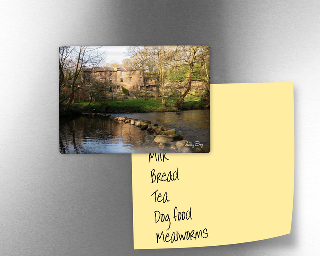 "Stepping Stones at the Tin Mill" Fridge Magnet 