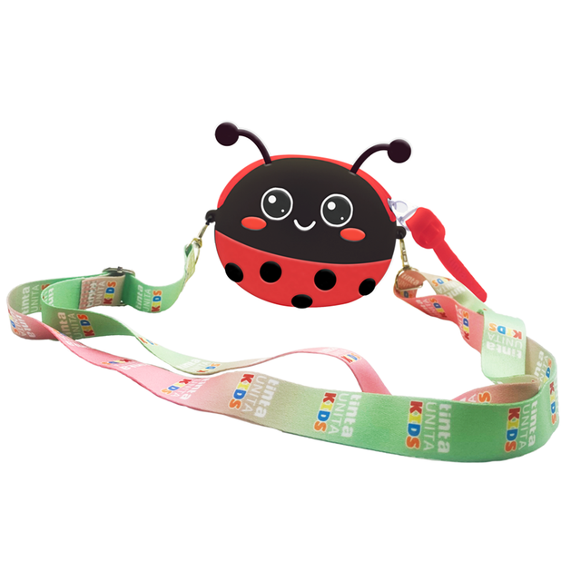 tintaUNITA Kids – Borsina Coccinella in Silicone con Tracolla