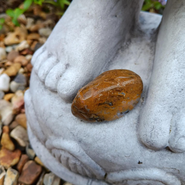 Genuine Yellow Jasper Crystal Tumblestone