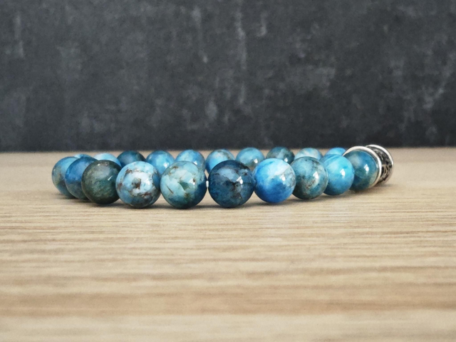 Bracelet Apatite bleu 