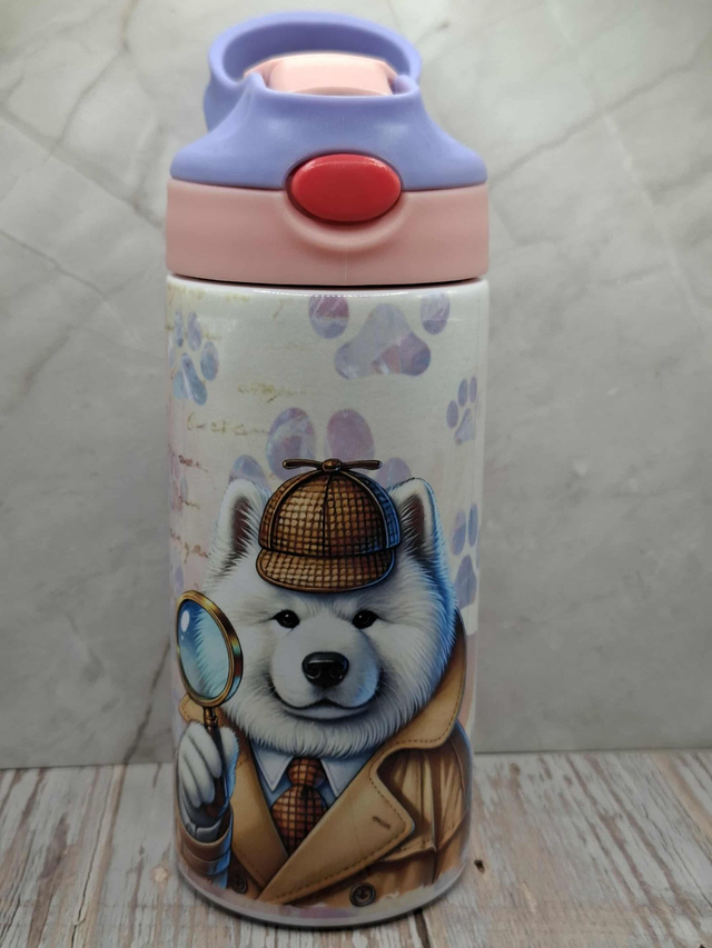 Gourde 350 ml samoyède détective