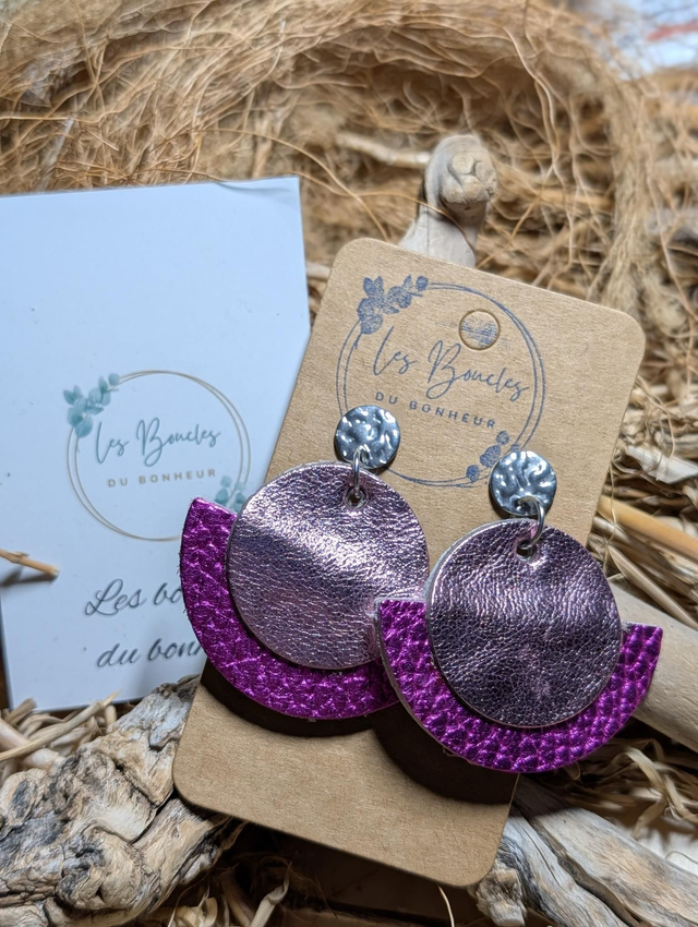 Boucles d'oreilles Dona rose do138