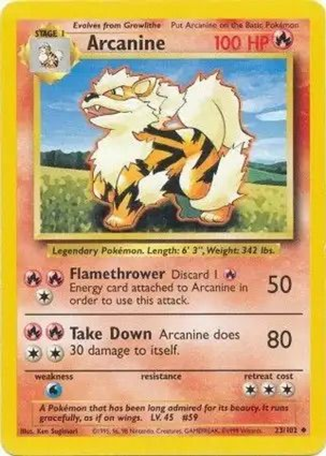 Arcanine - 23/102 (Base Set Unlimited)