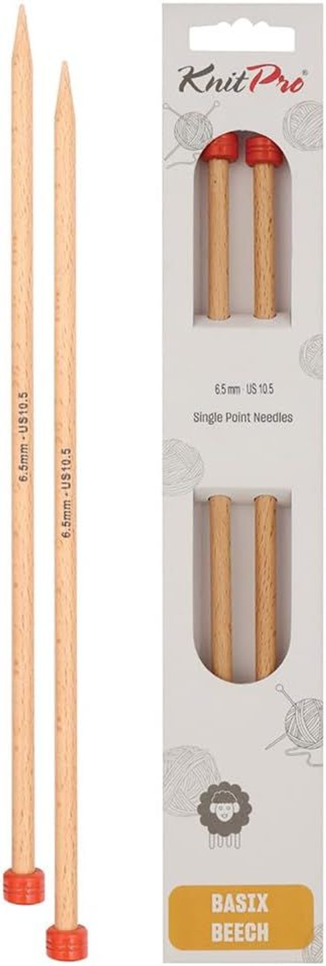 KnitPro BASIX Beach 25cm Single Point Needles