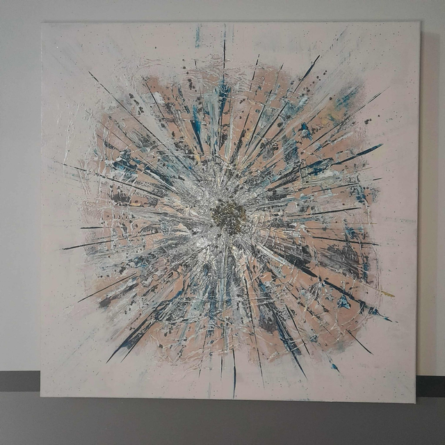 KRISTO - Tableau abstrait - 50x50 cm