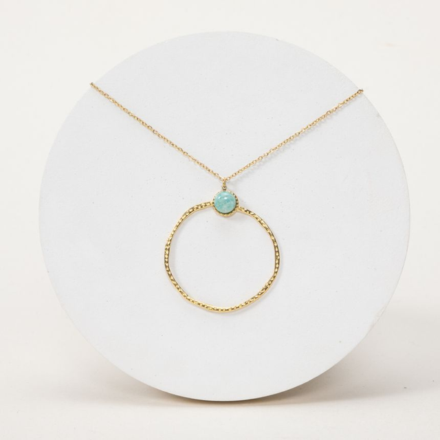 Pendentif Pénélope - Amazonite extra