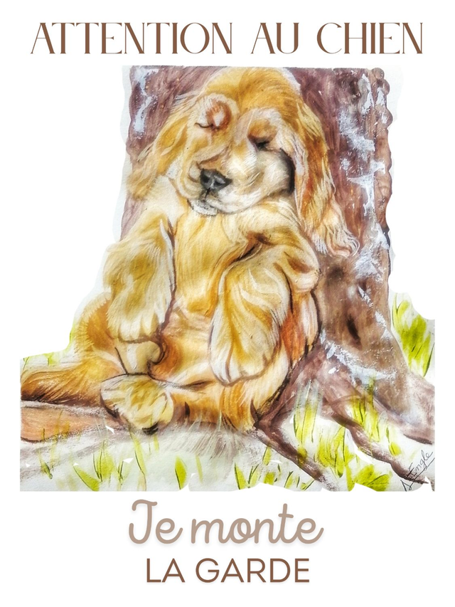 Affiche illustration du chien de garde