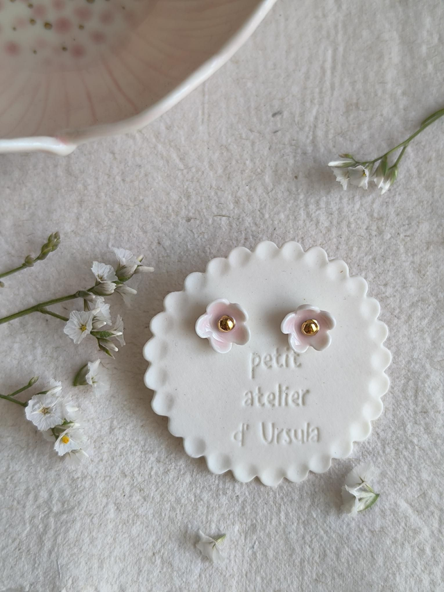 Pink florets earrings 