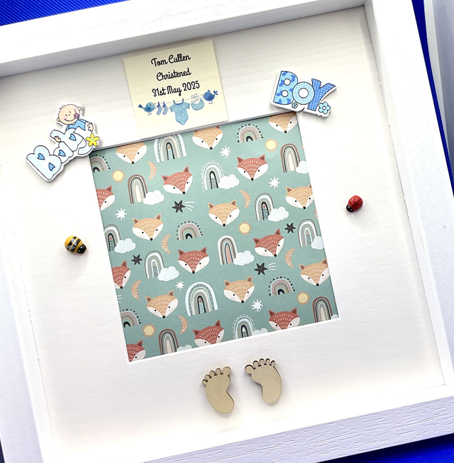 Personalised baby frame. Boy or girl design.