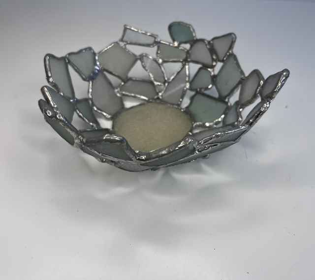 Sea Glass Bowl, approx 18cm