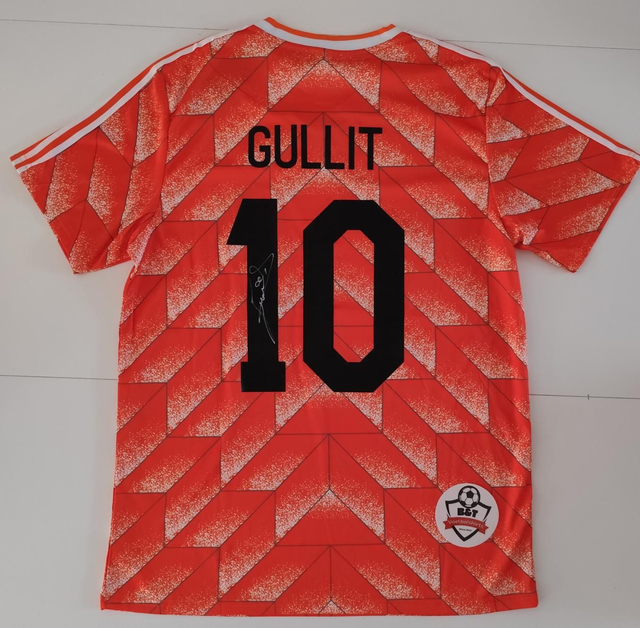 Gesigneerd Ruud Gullit Nederlands elftal shirt 