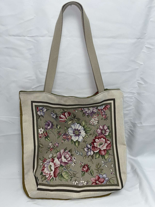 Sac jacquard fleur