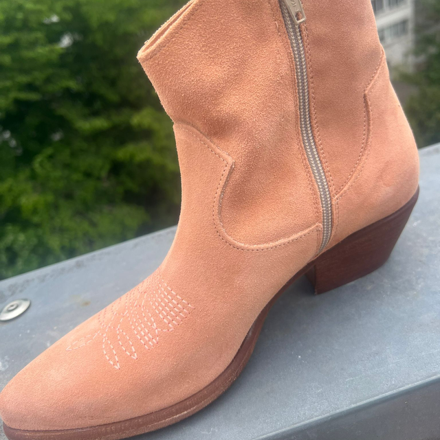 Wildlederstiefelette Rosé 