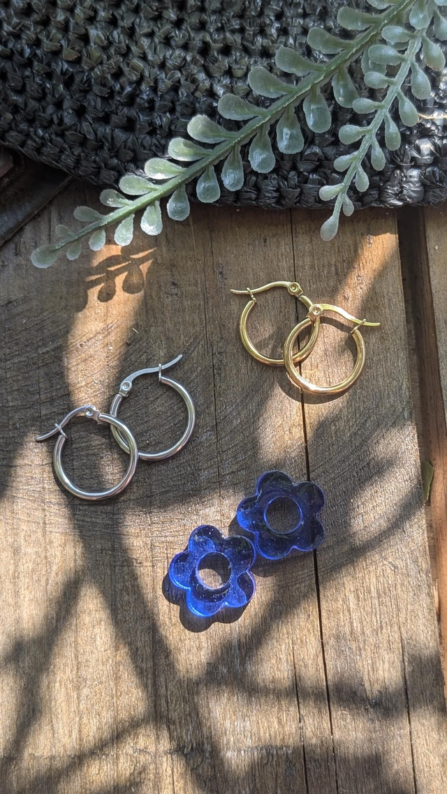 Boucles d'oreilles fleurs 