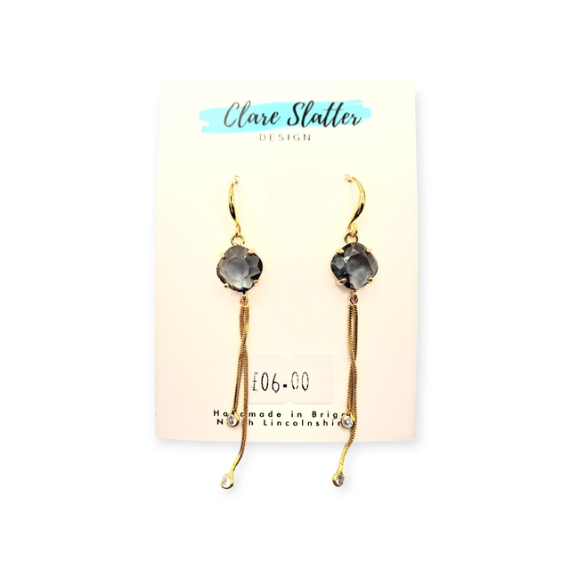 Smokey quartz dangle earrings