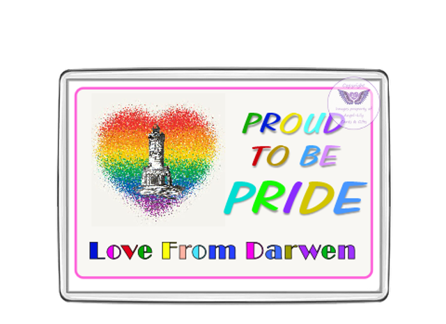 Darwen Pride Oblong Fridge Magnet-OFM07