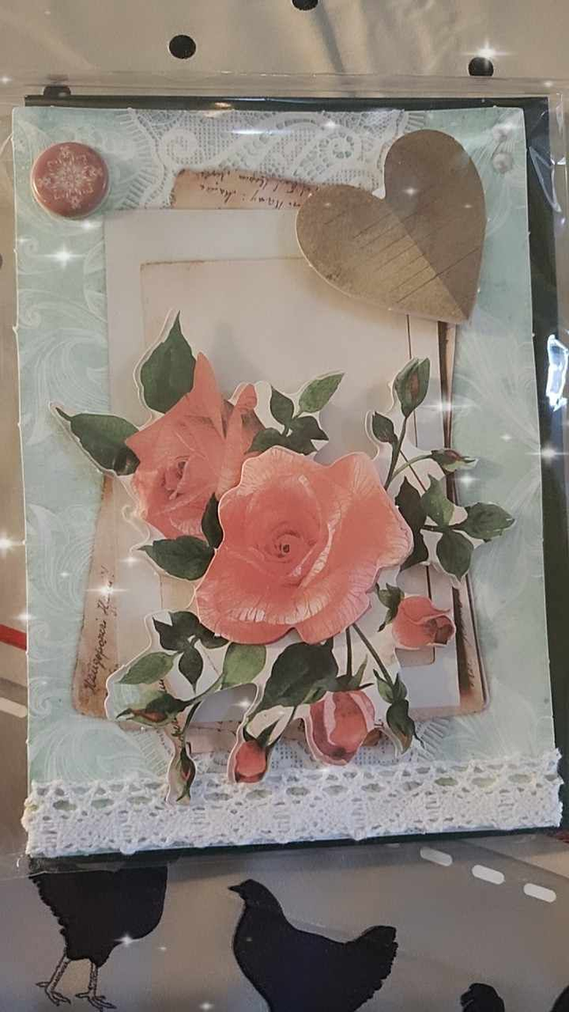 N°844 Carte  Divers Fleuri &quot;Loved Rose&quot;