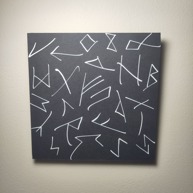 Calligraphie originale "Pêle-mêle de runes"