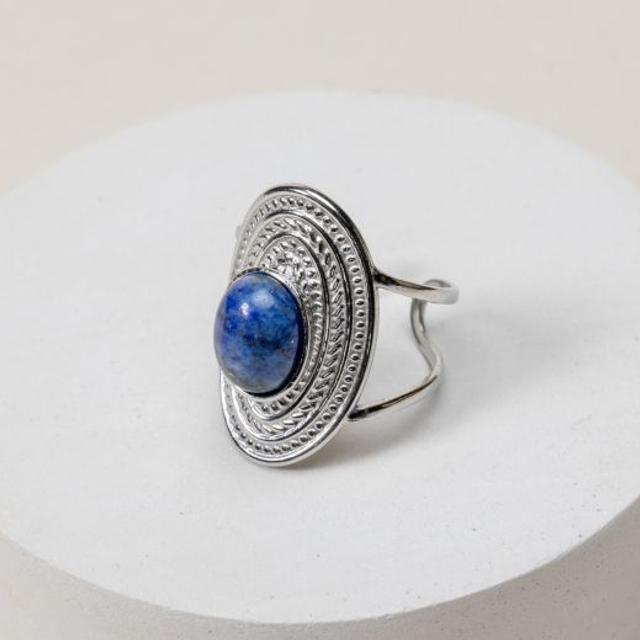 Bague Lapis-Lazuli ajustable 