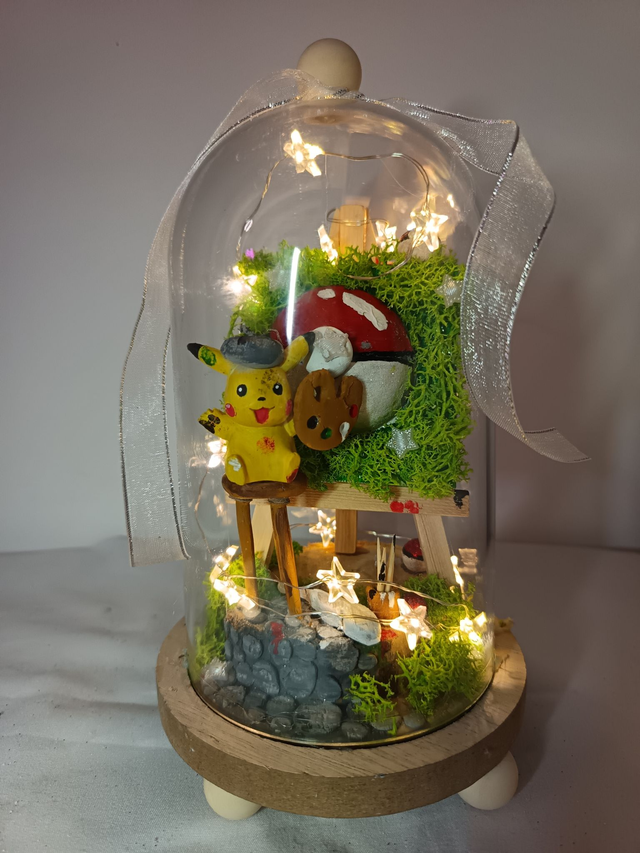 Diorama &quot;Pikachu artiste&quot; - Pokémon