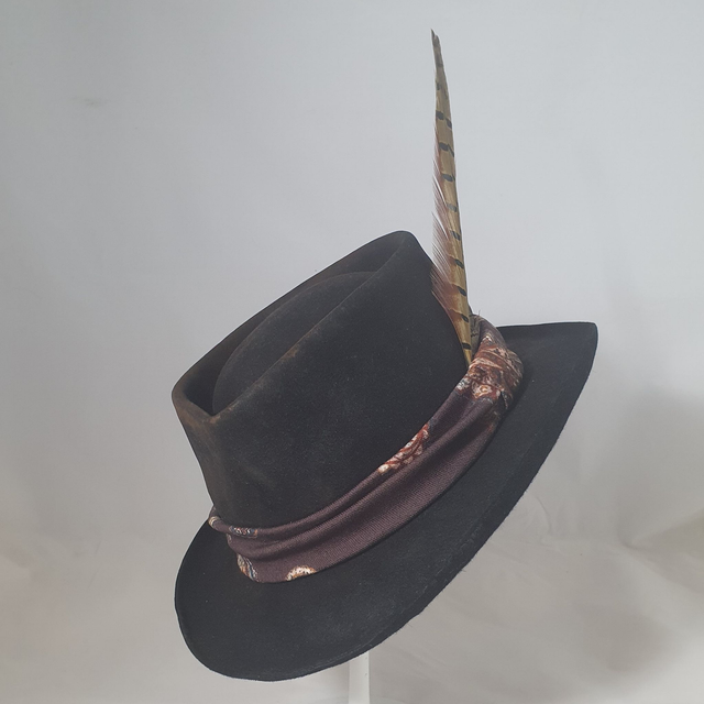 Fedora vieilli &quot;Calamity&quot; en feutre