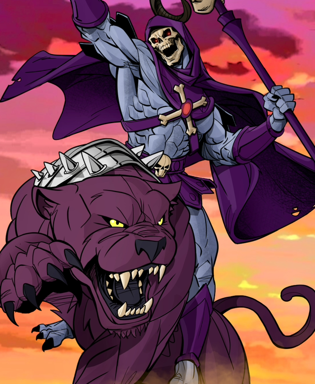 Skeletor riding
