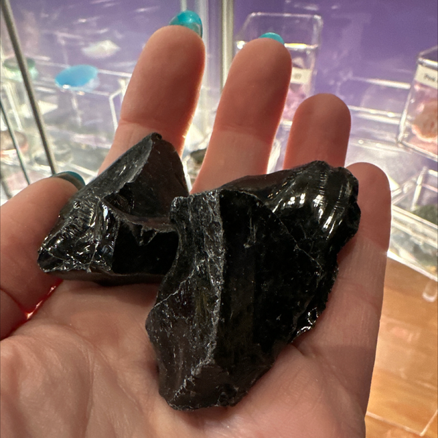 Raw Black Obsidian 