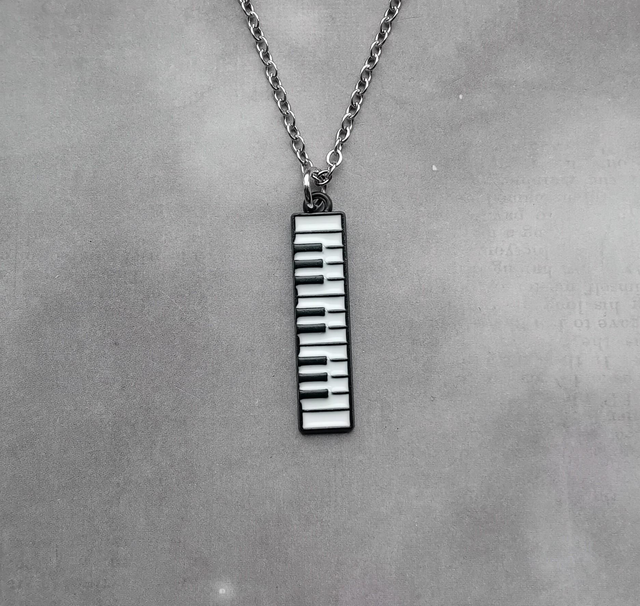 Piano Keyboard Necklace 
