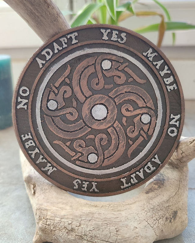 Planche de Radiesthésie de Poche | 10 cm | Matériaux Responsables | Symbole Viking 