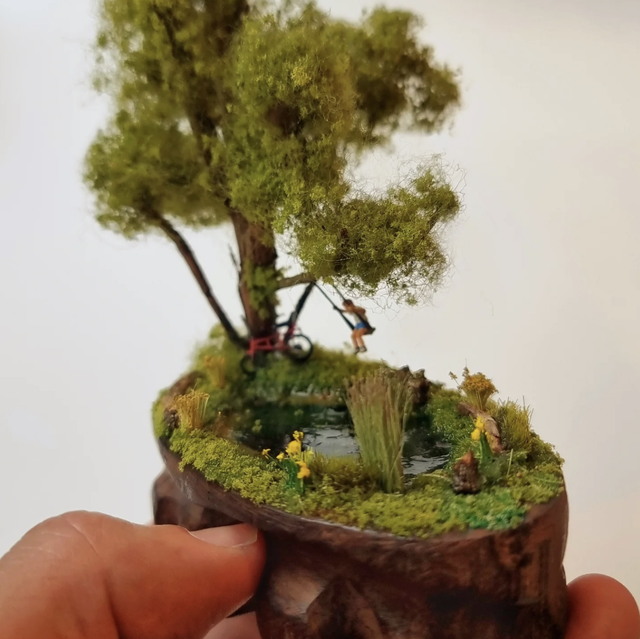 Boy on a swing ornament