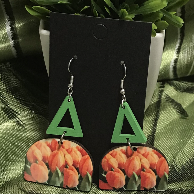Green Dangling Earrings- GDE67