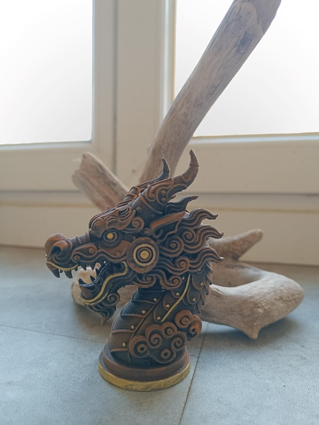 Figurine Dragon Asiatique – Tête de Dragon – 8 cm