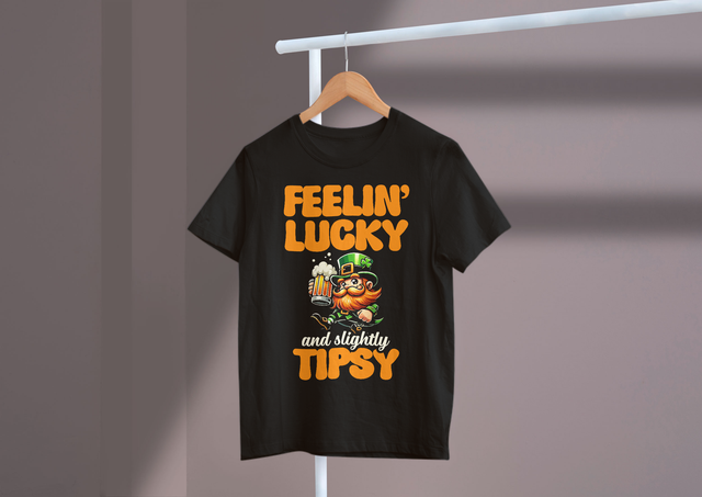 Feelin’ Lucky And Slightly Tipsy St. Patrick’s Day Humor. Glücklicher und leicht beschwipster Humor zum St. Patrick’s Day