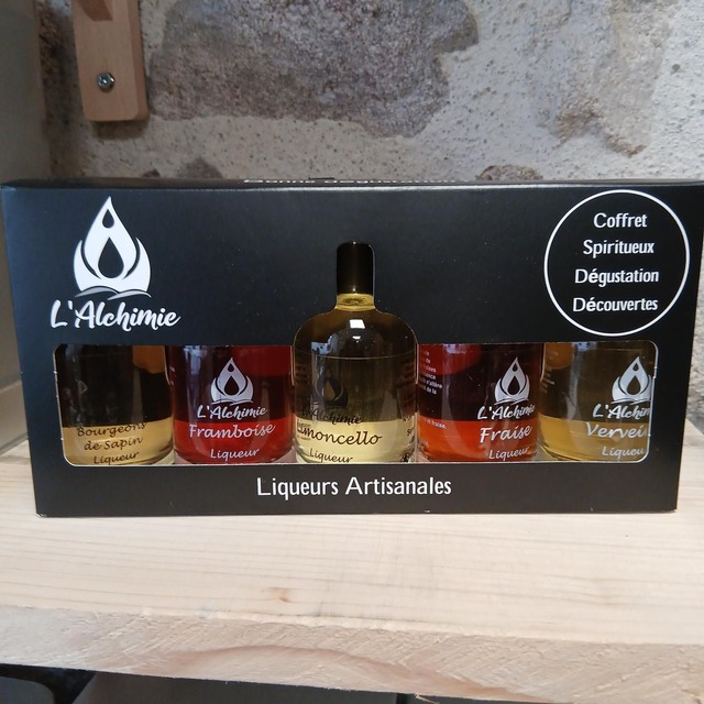 Coffret de 5 liqueurs 5cl Haute Loire 
