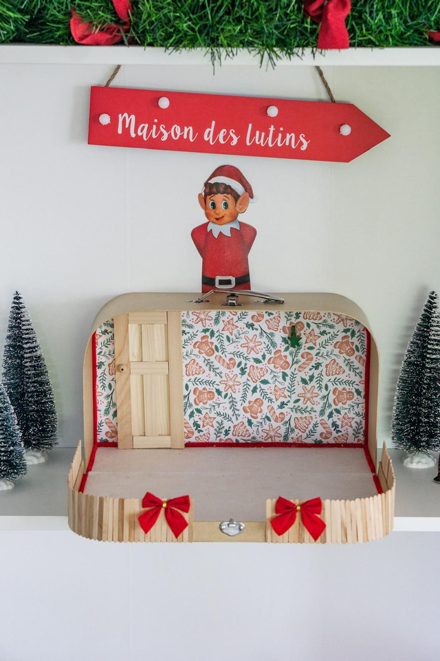 Valise magique - motif biscuits de Noël
