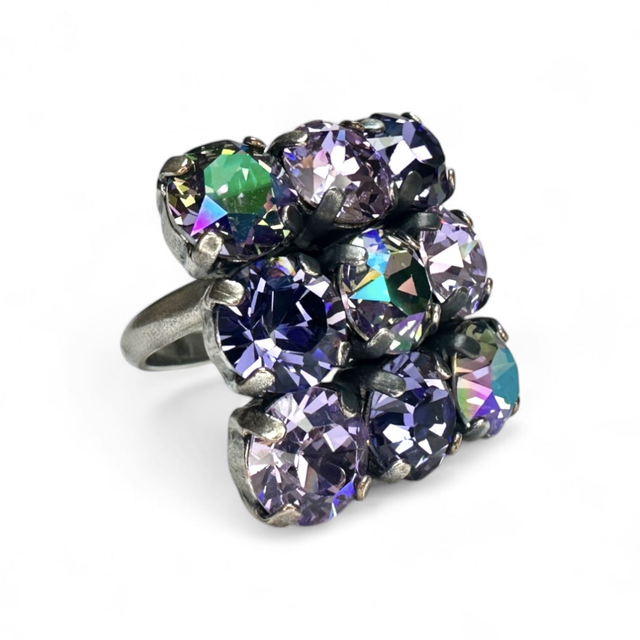Ring WÜRFEL BIG Paradisemix, Violet