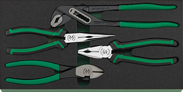 TCS-Sortiment Zangen 1/3 TCS- Einlage 4-teilig TCS 3 821/4