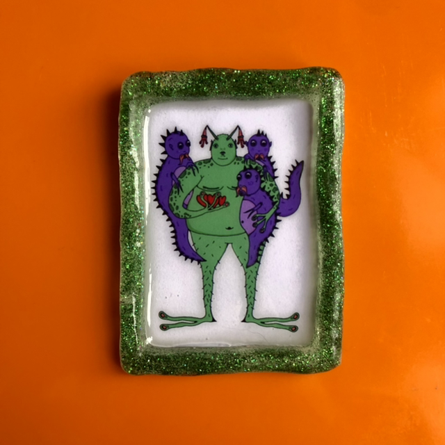 Queer handmade resin frame 