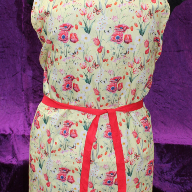 Apron (Adult) Flower Poppy