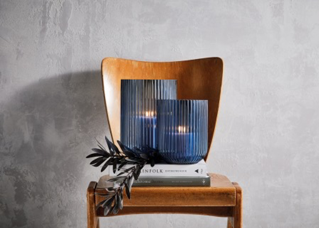 Engels Kerzen AMELIE Windlicht Enzian klein