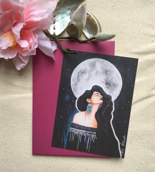 Femme Lunaire - Carte postale
