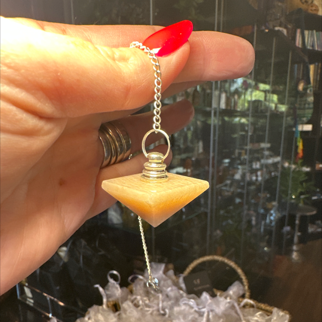 Moonstone Pyramid Pendulum