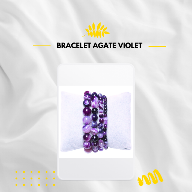 Bracelet Agate Violet