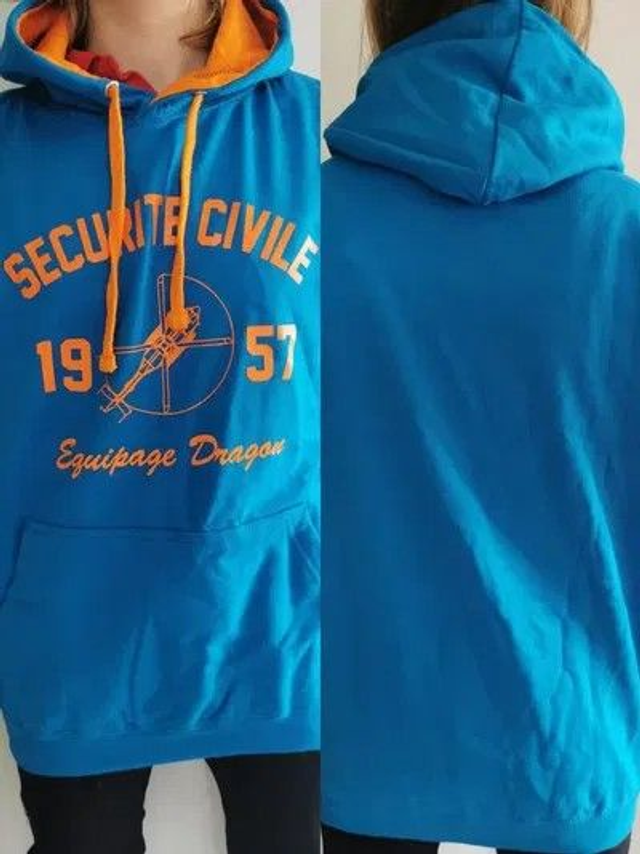 Sweat à capuche bleu