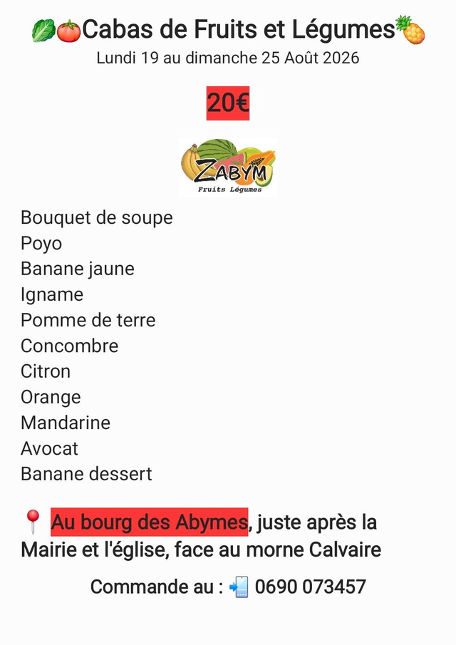 Cabas de Fruits et Légumes 