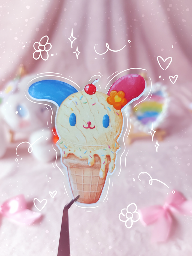 Sticker Usa lapin glace