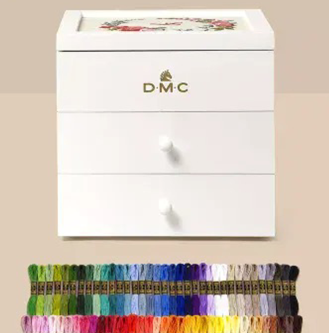 DMC White Modular Storage Box with 70 Threads