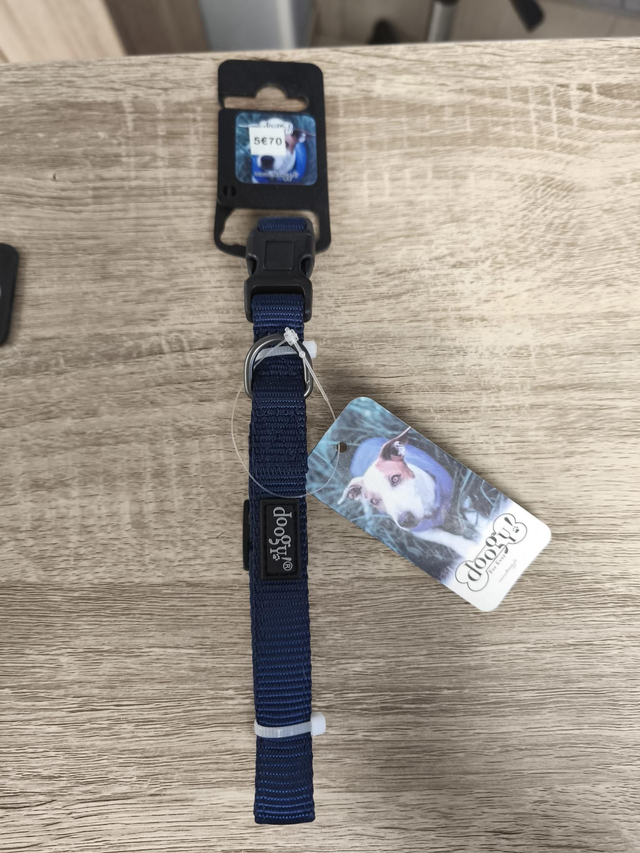 Doogy collier classic bleu marine 29-44cm x 16mm