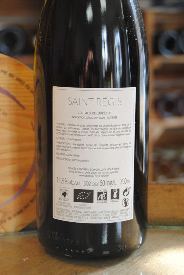 Saint-Régis 2021 - Blanc Sec Tranquille - Château de la Selve (Benoit et Florence Chazallon)