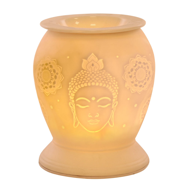 White Ceramic Buddha Electric Wax Burner